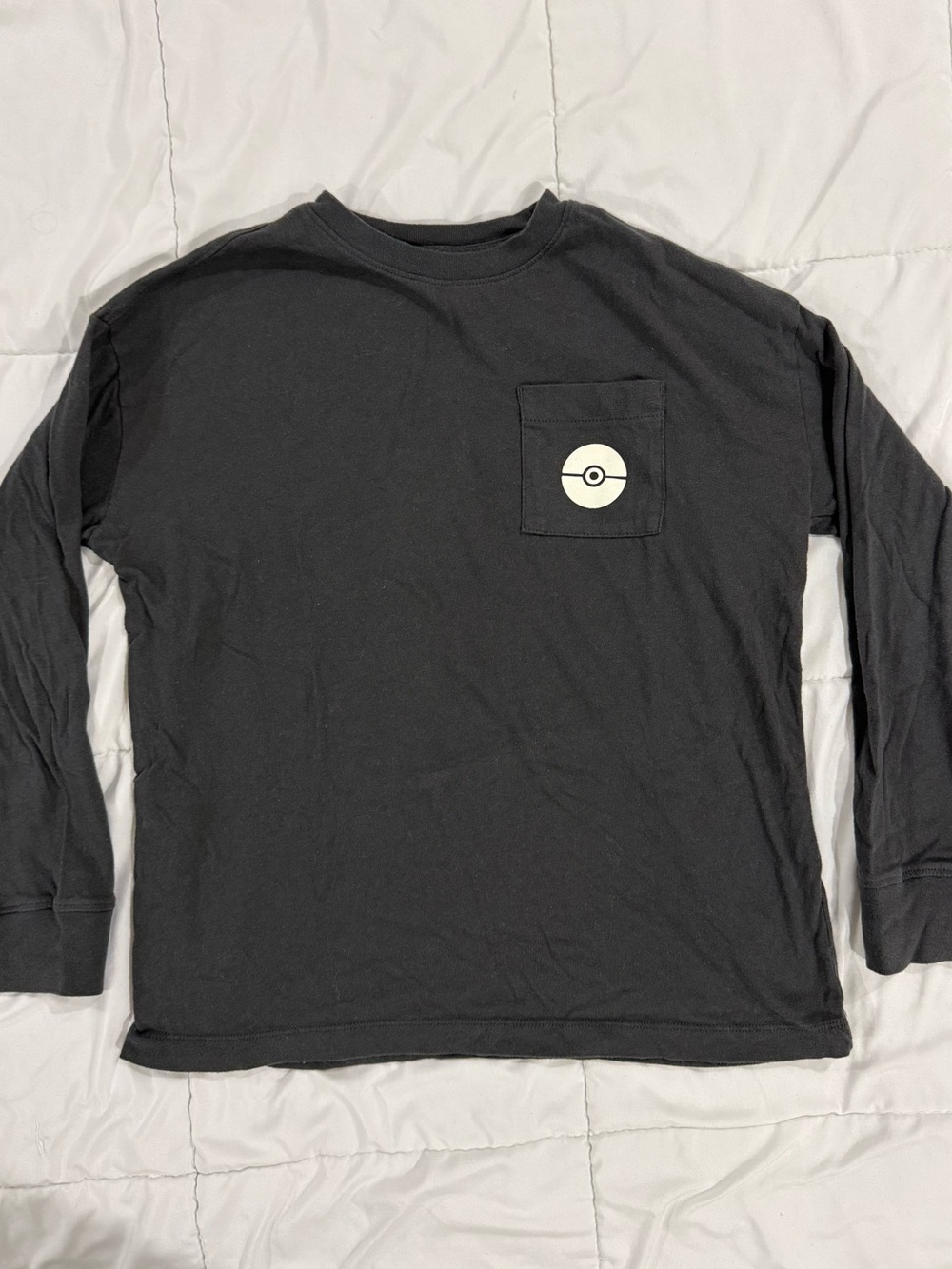Old Navy Black Long Sleeve Pokémon Pocket Tee